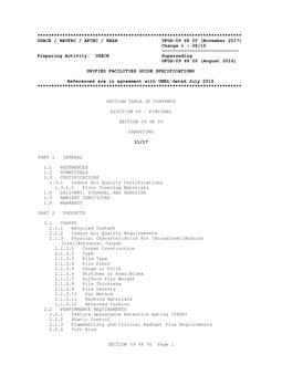 ARMY UFGS-09 68 00