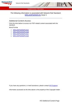 NR NR/L3/OPS/045/5.01 ISSUE 1