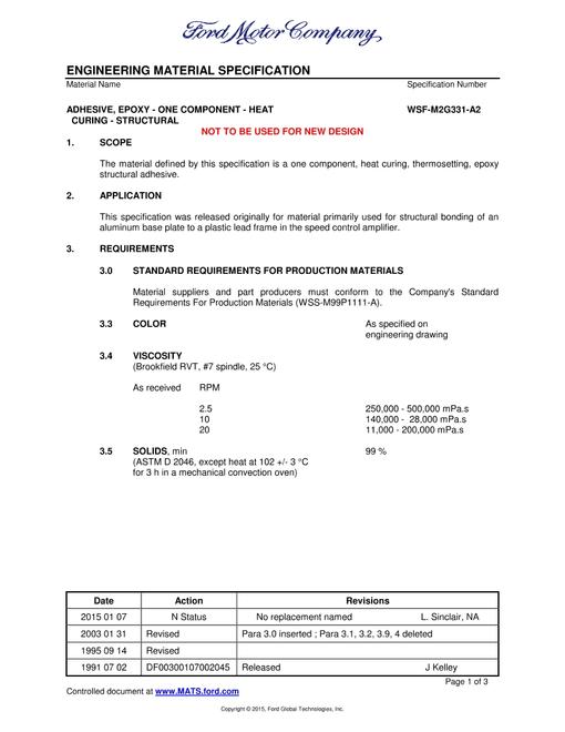 FORD WSF-M2G331-A2