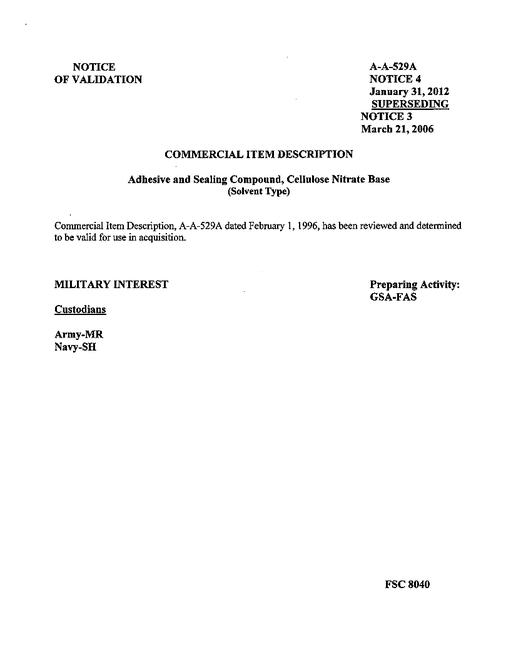 FAS A-A-529A VALID NOTICE 4