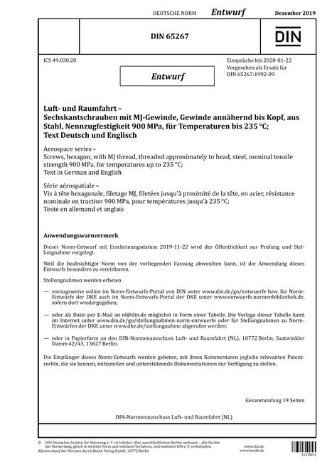 DIN 65267 - DRAFT