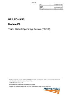 NR NR/L2/OHS/501/P1 ISSUE 2
