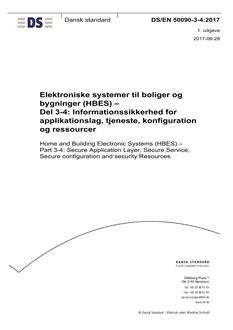 DANSK DS/EN 50090-3-4