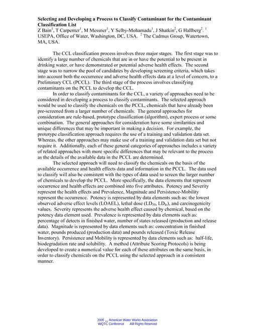 AWWA WQTC62438