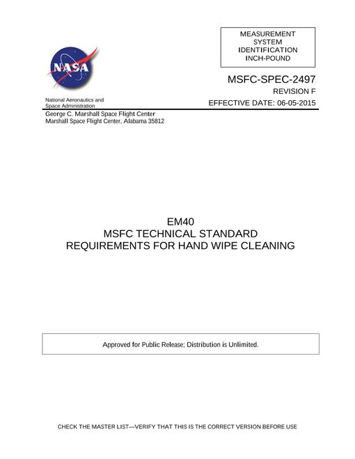 NASA MSFC-SPEC-2497 Rev. F