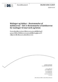DANSK DS/ISO 6504-3
