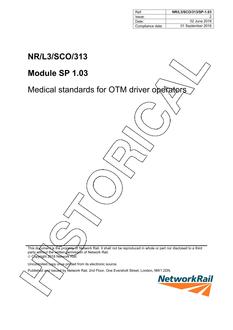 NR NR/L3/SCO/313/SP-1.03 ISSUE 2