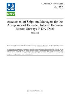 DNV DNV CLASSIFICATION NOTES 72.2