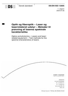 DANSK DS/EN ISO 13695
