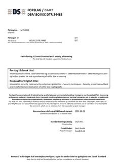 DANSK DSF/ISO/IEC DTR 24485