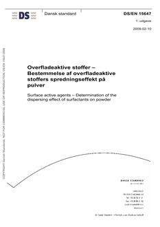 DANSK DS/EN 15647