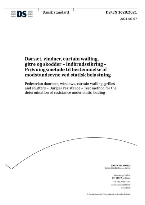 DANSK DS/EN 1628