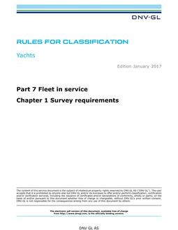 DNV DNVGL-RU-YACHT PART 7 CHAPTER 1
