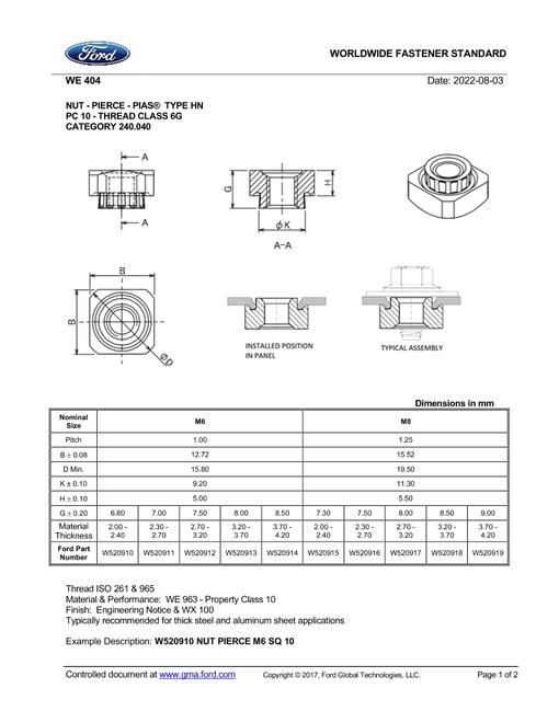 FORD WE 404
