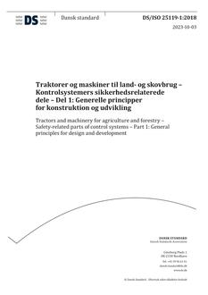DANSK DS/ISO 25119-1