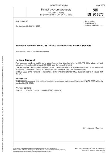 DIN EN ISO 6873