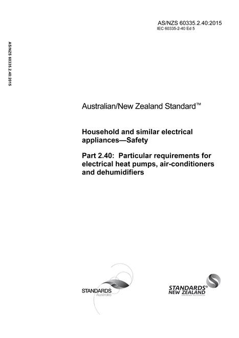 AS/NZS 60335.2.40:2015