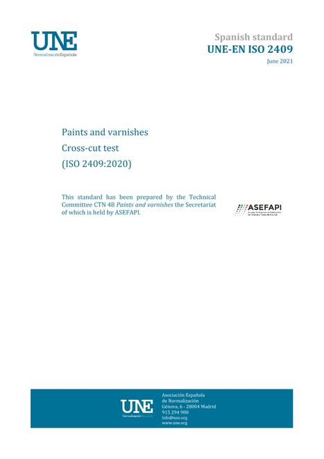 AENOR UNE-EN ISO 2409