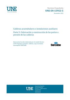 AENOR UNE-EN 12952-5
