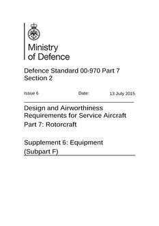 MODUK DEF STAN 00-970: PT 7: SEC 2: SUPP 6