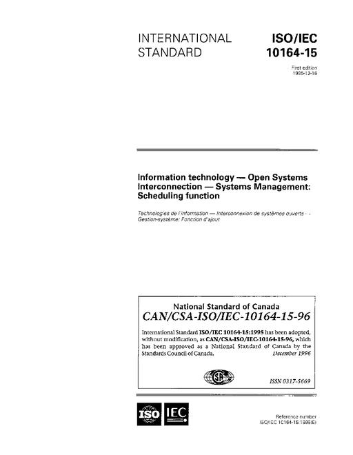 CAN/CSA-ISO/IEC 10164-15-96 (R2000)