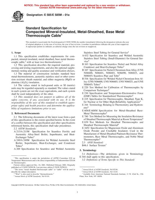 ASTM E585/E585M-01a