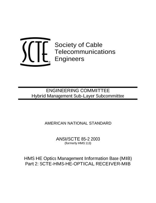 SCTE 85-2 2003