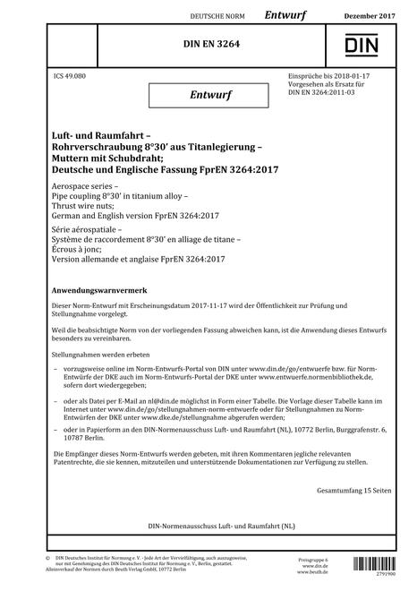 DIN EN 3264 - DRAFT