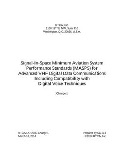 RTCA DO-224C Change 1