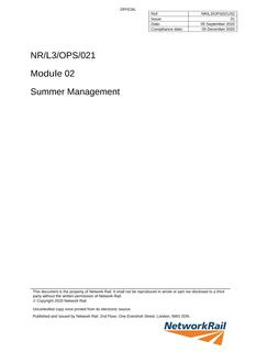 NR NR/L3/OPS/021/02 ISSUE 1