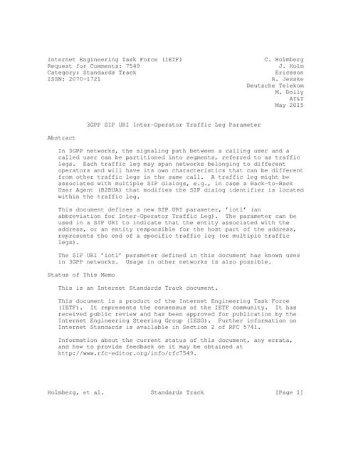 IETF RFC 7549