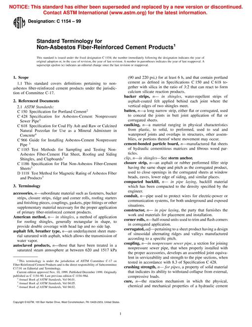 ASTM C1154-99