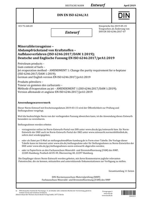 DIN EN ISO 6246/A1 - DRAFT