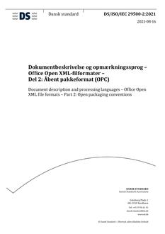 DANSK DS/ISO/IEC 29500-2