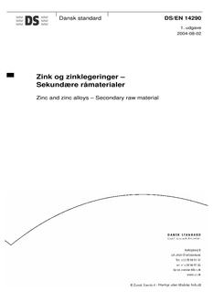 DANSK DS/EN 14290