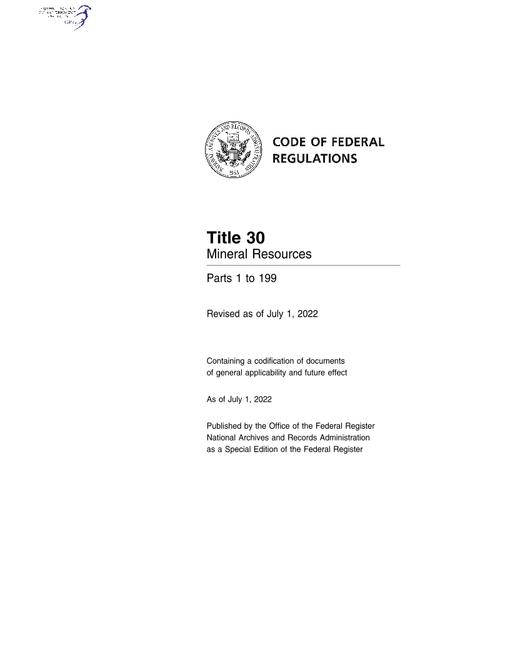 CFR 30CFR All Parts