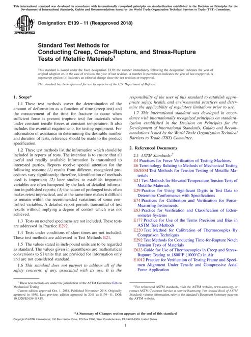 ASTM E139-11(2018)