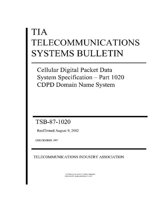 TIA TSB-87-1020