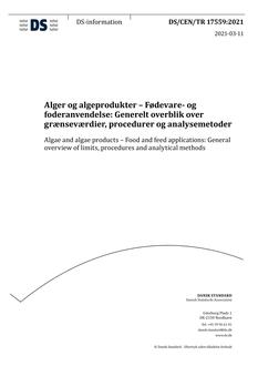 DANSK DS/CEN/TR 17559