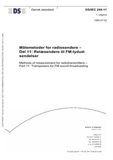 DANSK DS/IEC 244-11