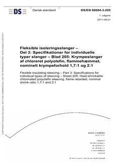 DANSK DS/EN 60684-3-205