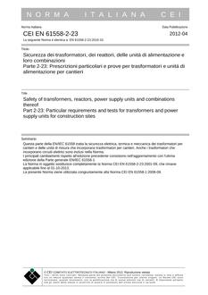 CEI EN 61558-2-23