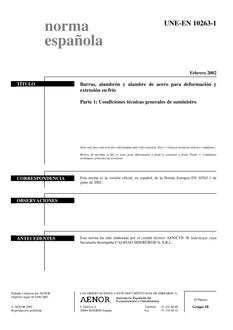 AENOR UNE-EN 10263-1