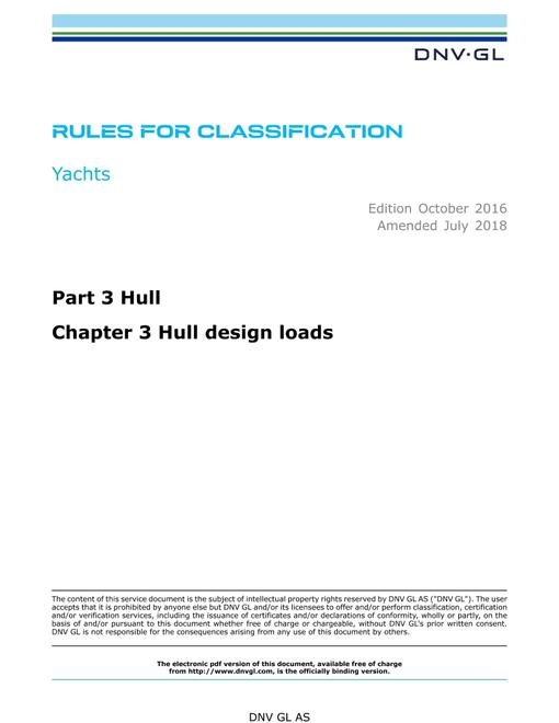 DNV DNVGL-RU-YACHT PART 3 CHAPTER 3