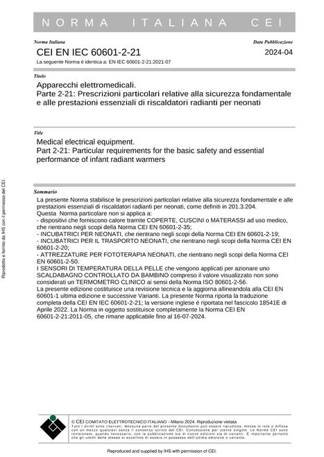 CEI EN IEC 60601-2-21