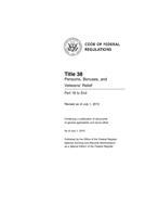 CFR 38CFR 18-END