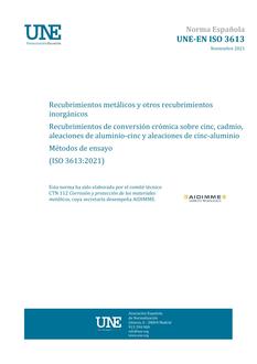 AENOR UNE-EN ISO 3613