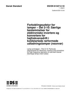 DANSK DS/EN 61347-2-10
