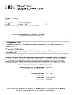 DANSK DSF/FPREN IEC 60947-3
