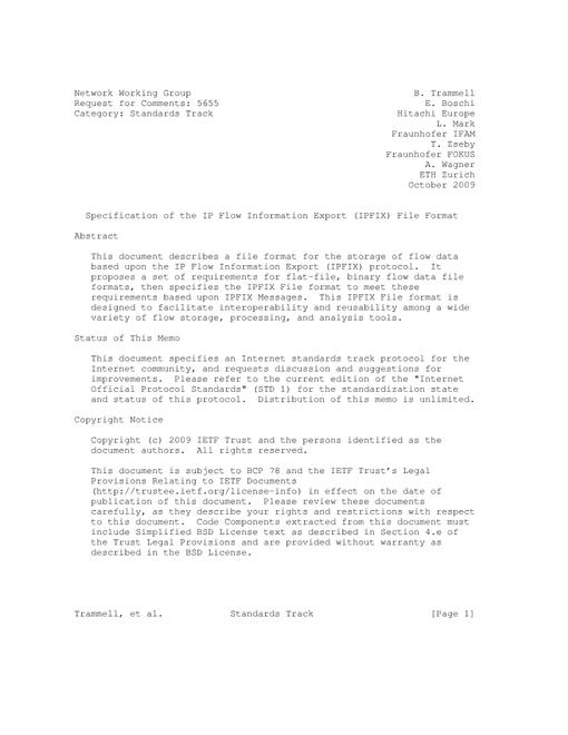 IETF RFC 5655
